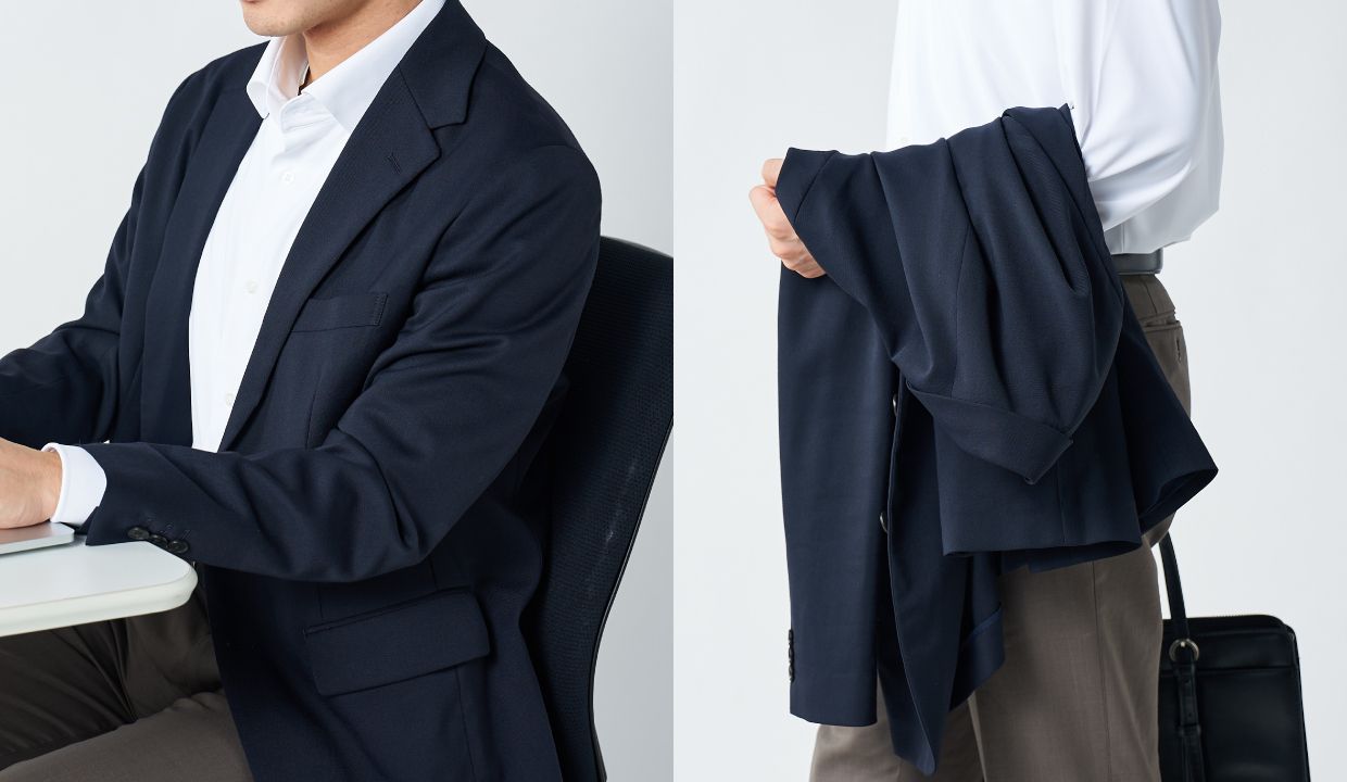 きちんとした見た目をキープする、驚きの防シワ性 | Story | FABRIC TOKYO